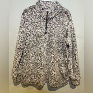 Weatherproof Gray Sherpa Women's Quarter Zip Pullover